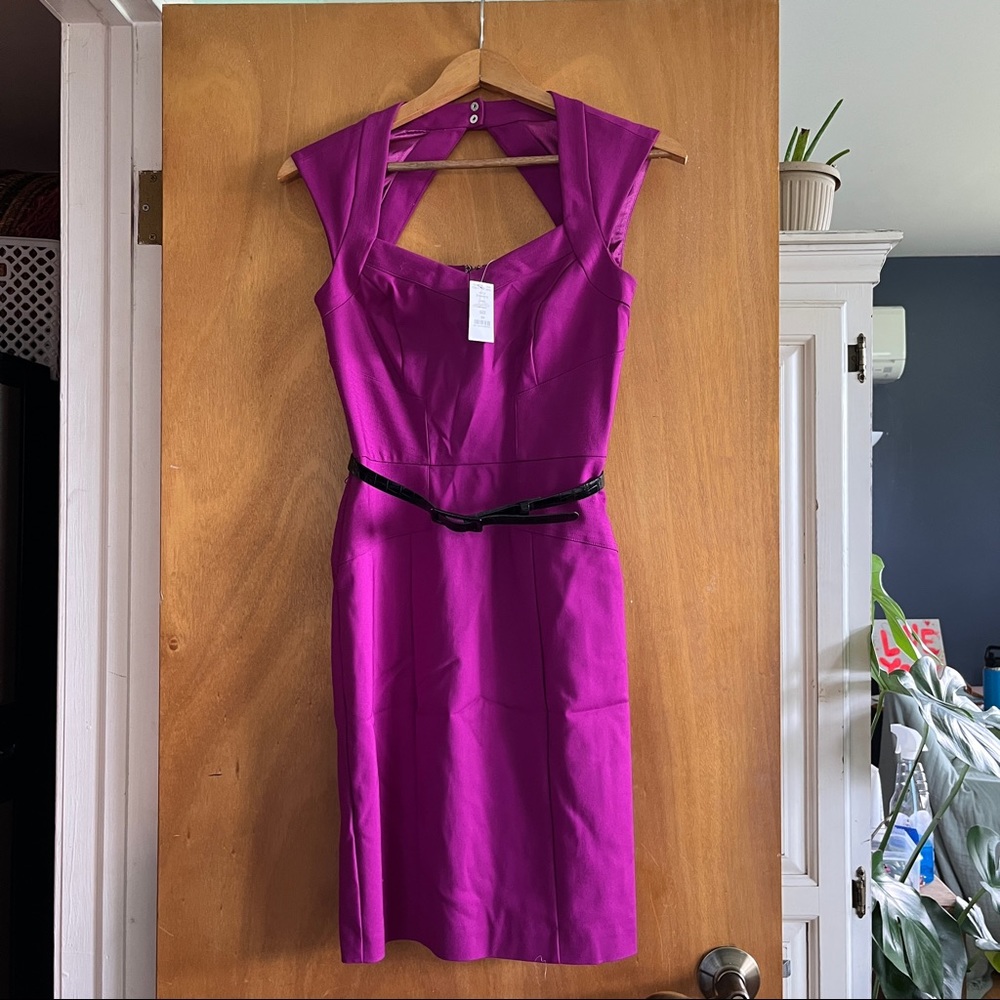 NWT White House Black Market Fuchsia dress